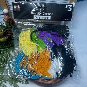 Happy Halloween 5ft. Novelty Hanging garland Multicolor Tassels NEW